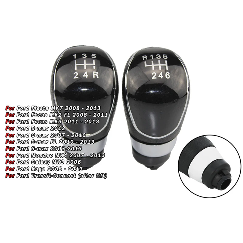 

5/6 Speed Manual Gear Shift Knob for Ford Focus MK2 - Modified Shifter Handle, Durable Car Transmission Lever Accessories