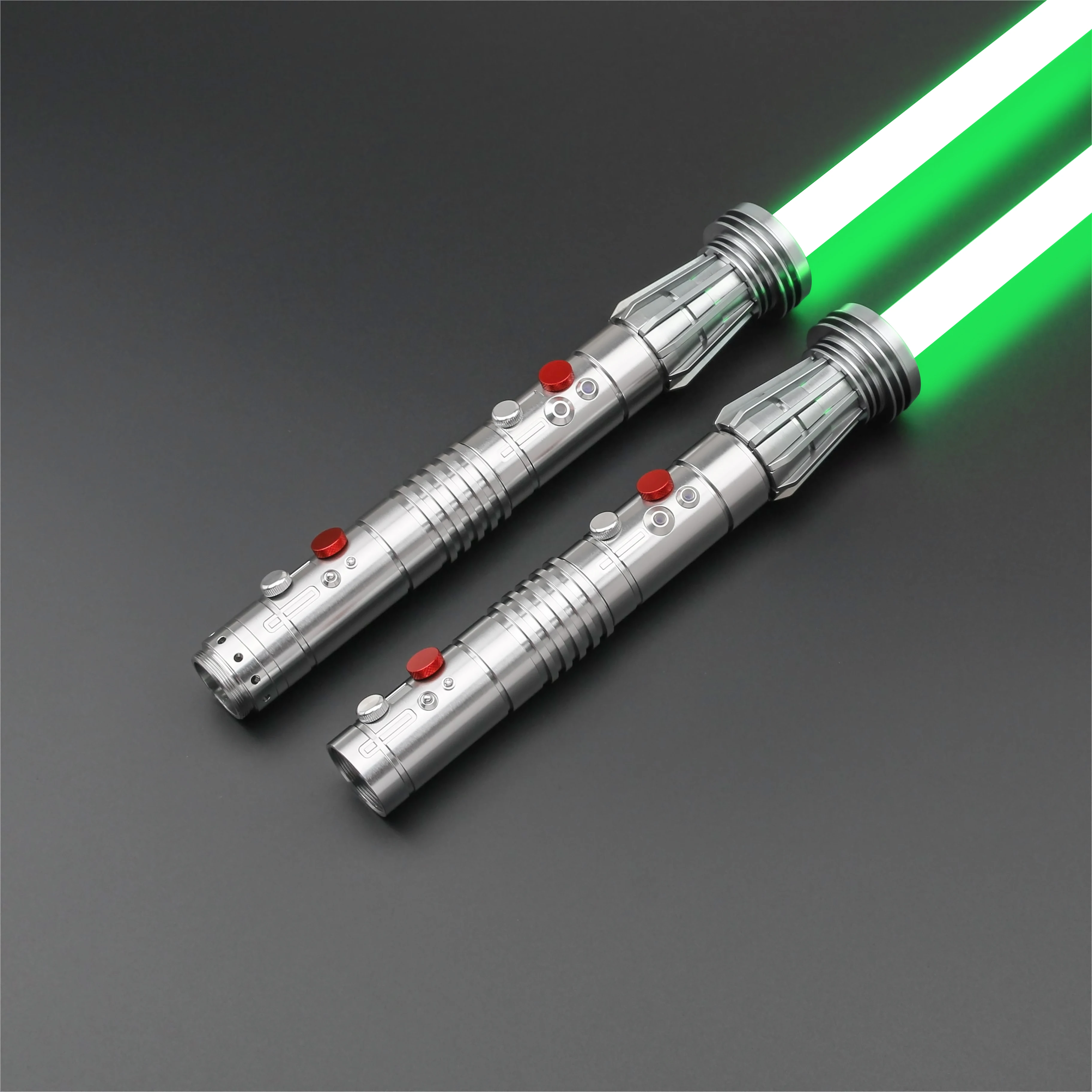 TXQSABER 2PCS Neo Pixel Lightsaber – Double Blade, RGB, Smooth Swing, Metal Hilt, Dueling Laser Sword, Darth Maul Cosplay