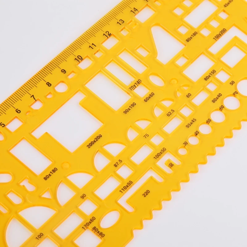 1 Pc K Resin Circles Geometric Template Ruler Stencil Drawing Measuring Tool Students New Design