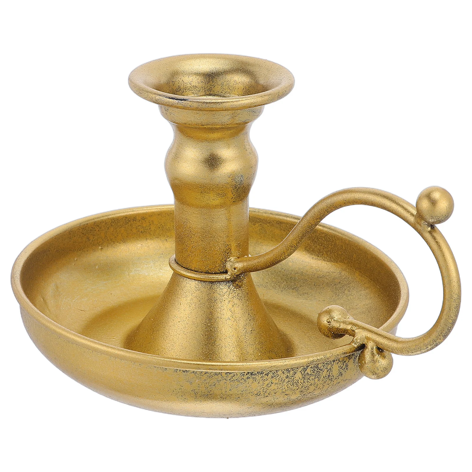 

Metal Retro Candlestick Holder Vintage Chamberstick with Handle Farmhouse Rustic Table Decor Christmas Decorative Holder