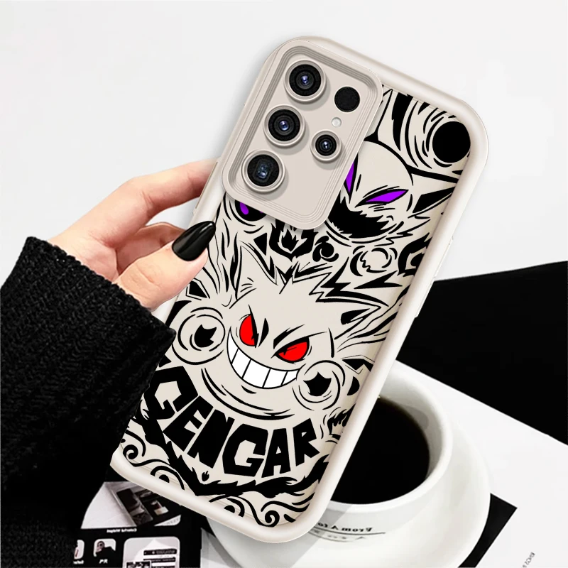 P-Pokemons G-Gengguis Cartoon For Samsung Note 20 S24 S23 S22 S21 S20 Ultra Plus FE A25 A23 A22 A15 A31 5G Eye Ladder Back