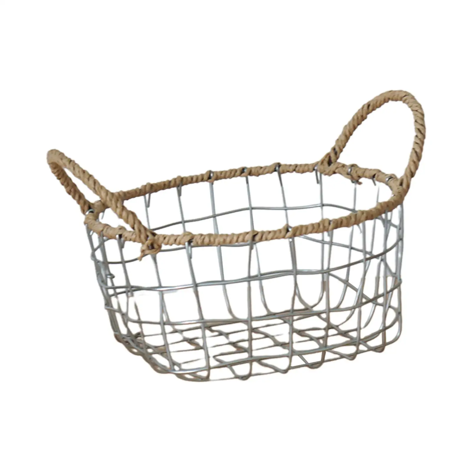 Egg Basket Eggs Wire Storage Basket Serving Bowl Fruit Holder Gathering Basket with Handle for Kitchen Countertop Dining Room