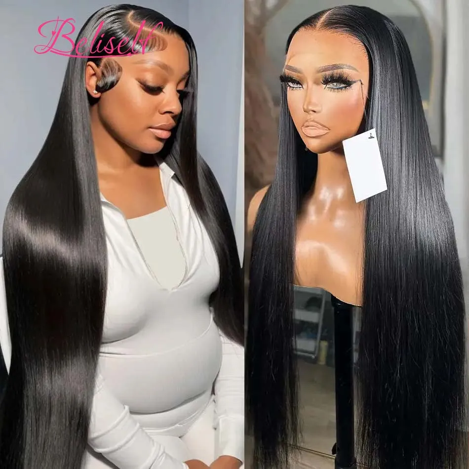 13x6 HD Lace Frontal Wig Straight Glueless Wig Human Hair Pre Plucked 13x4 Full Frontal Wig 5x5 HD Lace Closure Wig Beliself