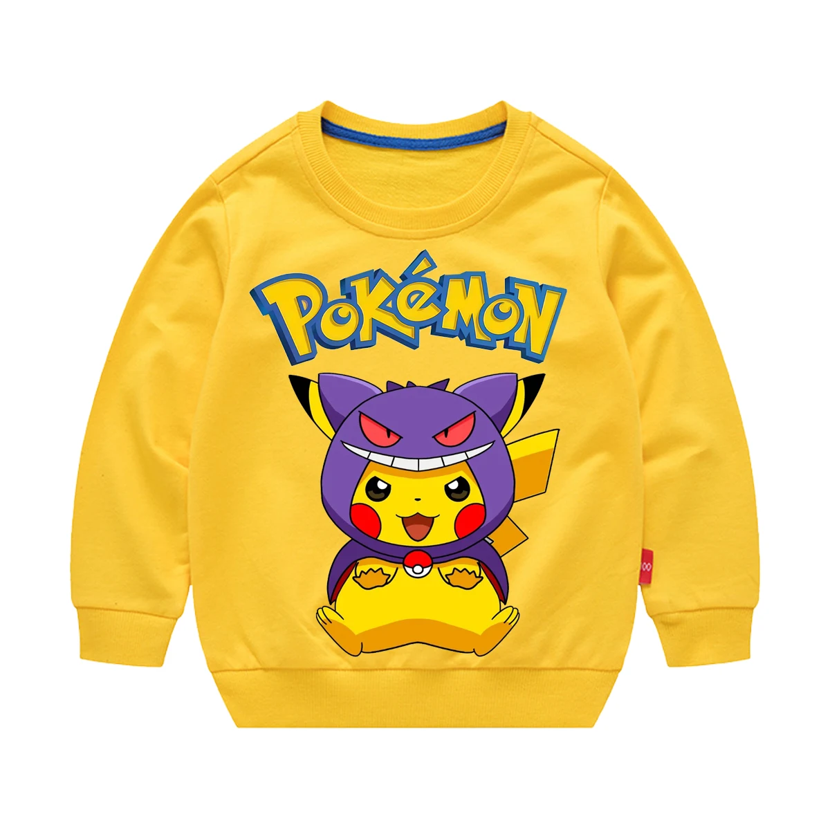 ملابس لبوكيمون جينجار سيلفيون كارتون وأنيمي أنيمي الأطفال القطن جولة الرقبة طويلة الأكمام جولة الرقبة البلوز سترة #5