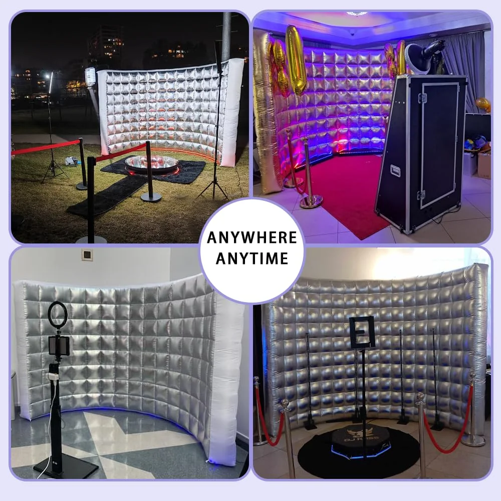 3-Meter Aufblasbare Fotobox-Wand Raumdekoration Selfie-Box Hintergrund, Fotobox-Gehäuse 360-Grad-Fotoshooting-Hintergrund für Partys – Detail 8