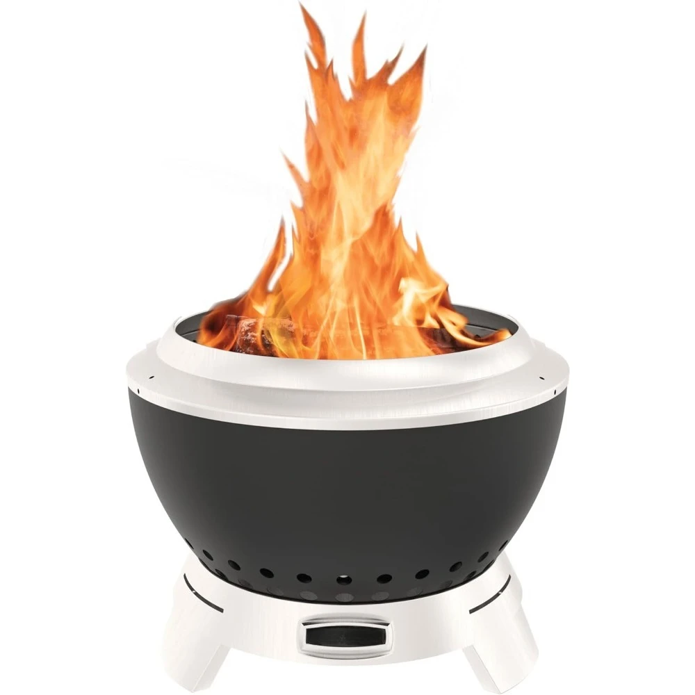 

19.5” Smokeless Fire Pit With Removable Base For Ash, Portable Wood Burning Outdoor Fireplace, Stainless Steel Smoke