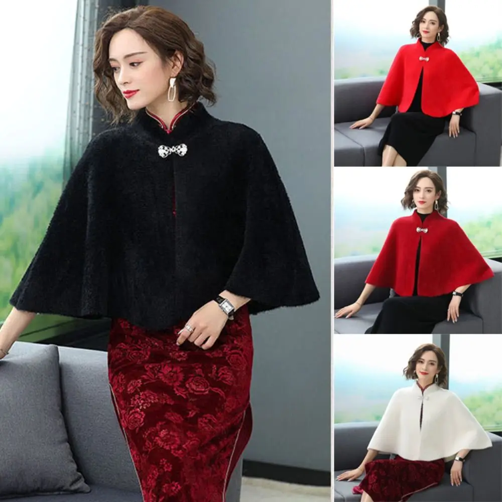 

Осень-зима, бархатная шаль из искусственной норки, утепленная элегантная верхняя одежда, пальто, роскошный плащ, накидка, вечерние платья для свадебной вечеринки