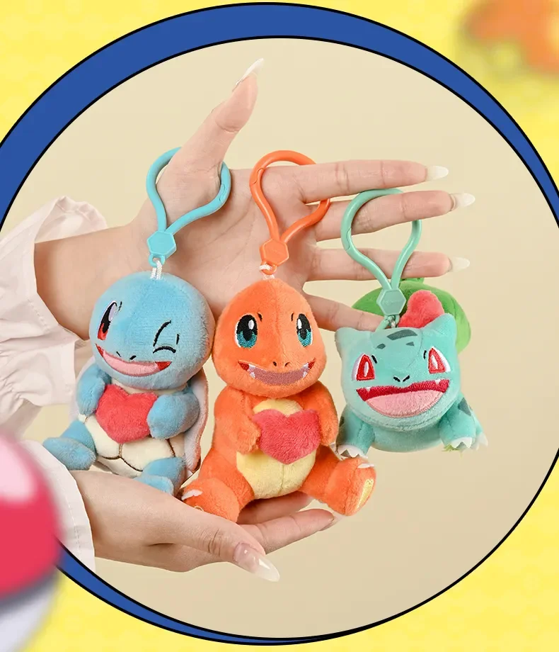 Pokemon Pikachu Bulbasaur Gengar Mimikyu Plusle Minun Kawaii Plüsch Stofftier Schlüsselanhänger Rucksack Anhänger Schlüsselanhänger Geburtstagsgeschenke – Detail 6