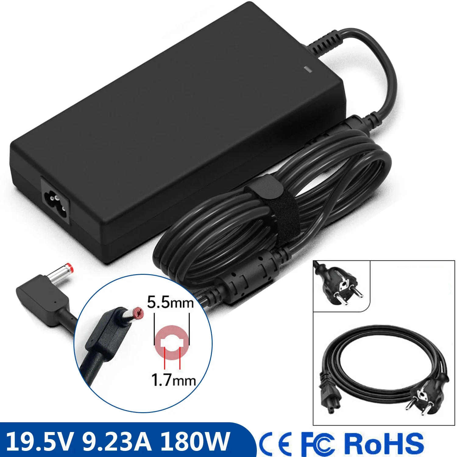 19.5V 9.23A Laptop AC Adapter Charger for Acer Nitro 5 AN515-54 AN517-5 5 AN517 N20C1 AN515-44 AN515-51 AN515-54 AN515-55 N18W3