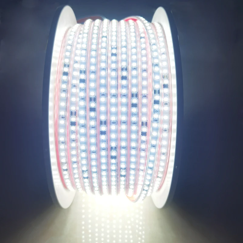 Led Strip 220V Lint Led Waterdicht Wit Warm Wit Led Tape Voor Kamer 10M 15M 20M 25M 30M 50M Flexibele Lights Met Lijm