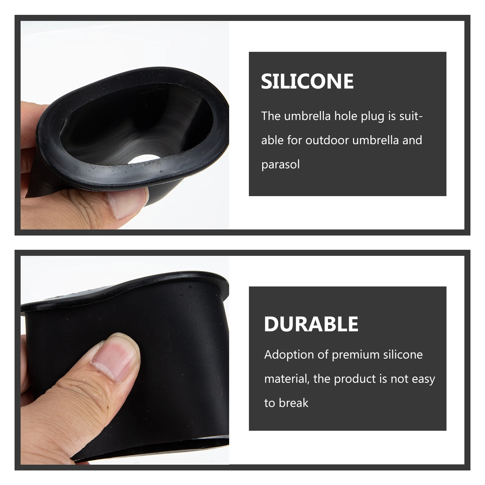 2 قطعة مظلة خارجية ثقب المقابس سيليكون إسفين فناء المظلة الجدول تحديد المكونات ارتفاع درجة الحرارة مقاومة للتآكل