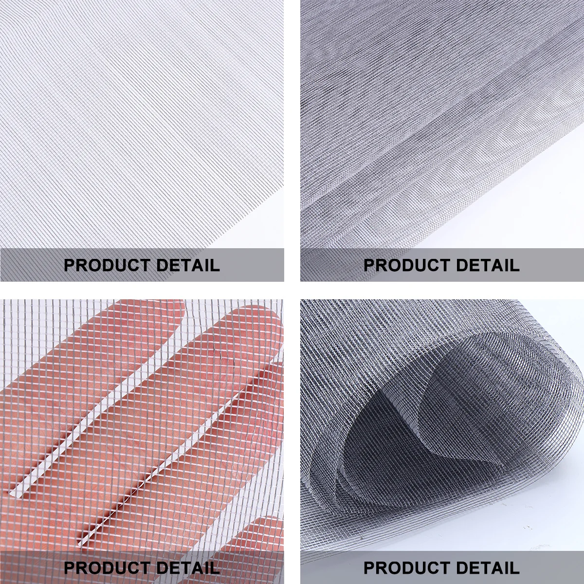 

2.5x1m Window Screen Mesh Replacement Roll Fly Bug Proof Protection Net Strong Fixed Weave Cuttable Size for Door Frame Curtain