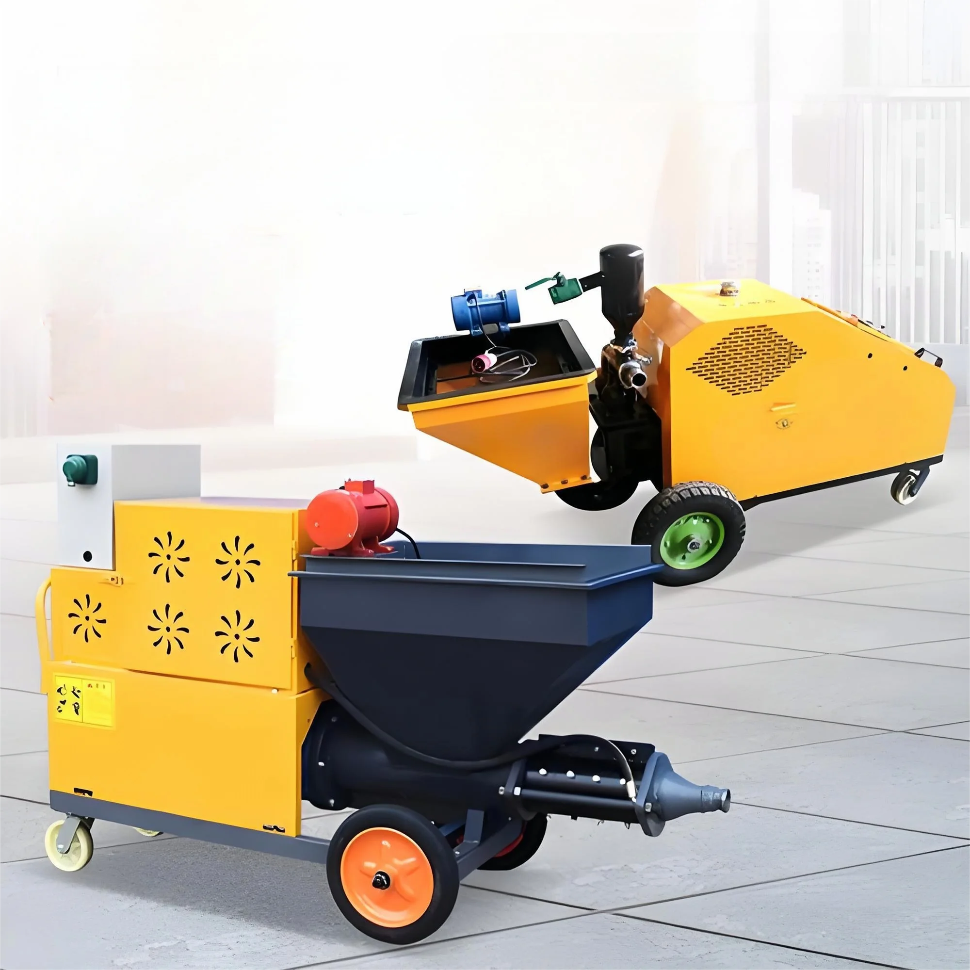 Multifunctional Cement Mortar Spraying Machine Electric Diesel Mini Stucco Pump Cement Sand Mortar Spraying Machine
