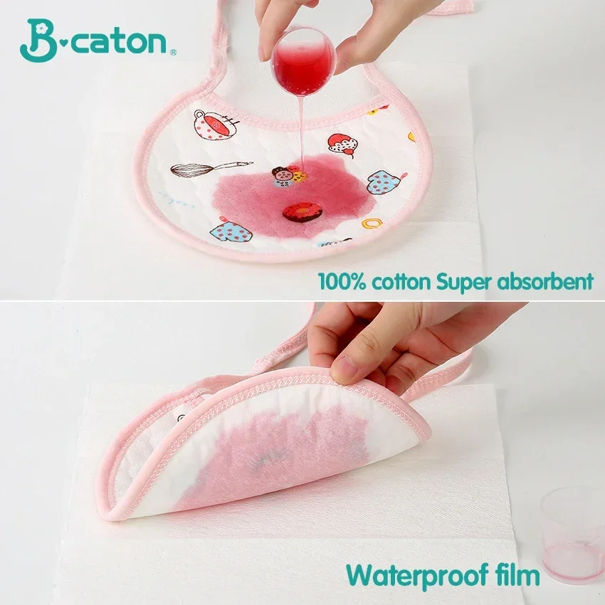 Bavoirs en Coton 3D Épais et Imperméable pour Bébé, Absorption d'Eau, Motif de Dessin Animé, 3 Pièces