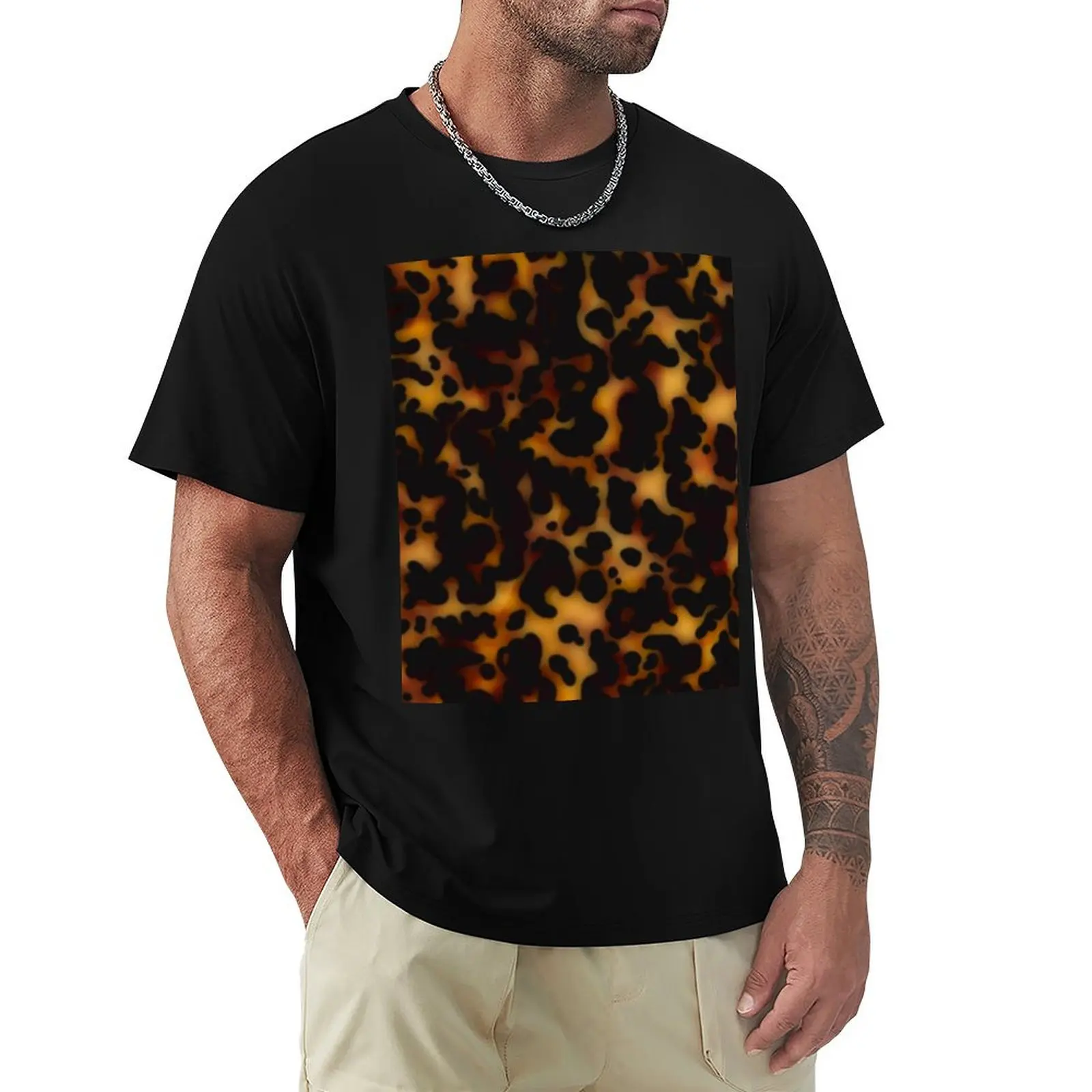 tortoiseshell tortoise shell T-Shirt Basic Regular Fit Casual T-Shirt
