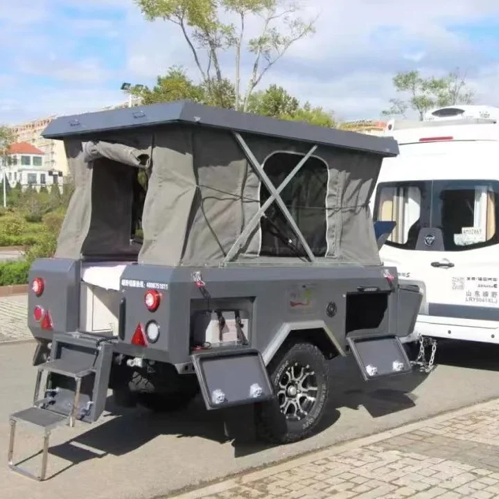 Mini Remolque de Camping Todoterreno 2026, Ligero y Pequeño, Diseñado para Uso como Remolque de Camping Plegable, Caravana para Todoterreno