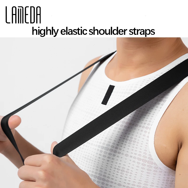 Lameda Bicycle Pants High Elasticity Cycling Pants Man Professional Bib Pants Padding With Shoulder Straps Trousers