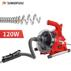 220V Electric Sewer Pipe Dredging Machine 20-50MM Cleaning Machine 120W Pipe Dredger Drain Cleaner for Toilet Kitchen