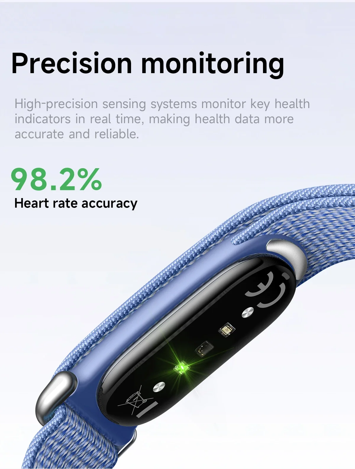 2026 Neues VWAR AIR Ultra Smart Band 20 Tage Akkulaufzeit 1ATM Wasserdicht 24/7 Herzfrequenz Stress Schlaf Fitness-Tracker Smart-Armband – Detail 8