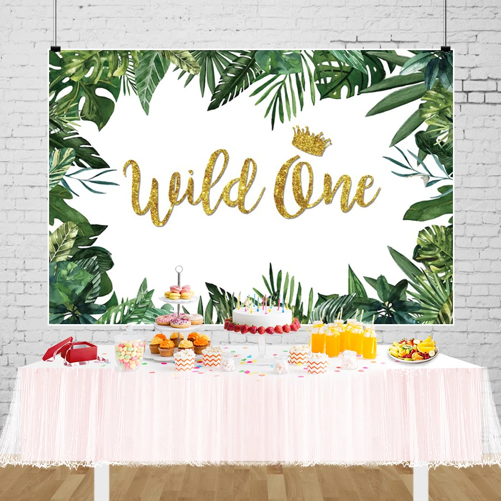 Laeacco-Selva Selvagem Um Cenário, Foto De Fundo, Props Banner personalizado, Birthday Party Decor, Baby Shower, Boy, Safari