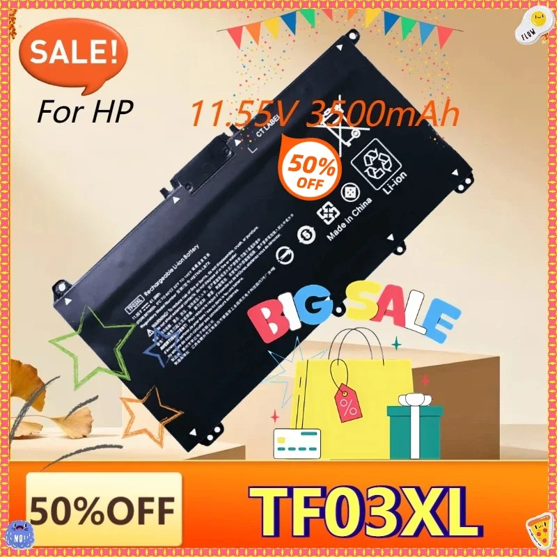 SWZY TF03XL Laptop Battery for HP Pavilion 14-BK 14-CE 15-CS 15-CC 15-CD 17-BY TPN-Q207 TPN-C136 TPN-I130 TPN-C131 Q188 11.55V/4