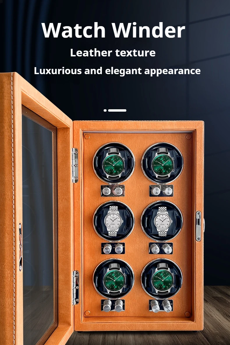 Virtorix Luxury Watch Winder High-End 2 4 6 Slots Automatic Watches Box With Mabuchi Mute Motor Watch Cabinet Clock Storage