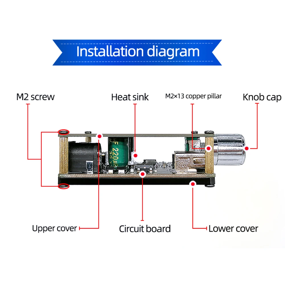 XY-C50L Digital Amplifier Board 50Wx2 Bluetooth-Compatible Audio Module  APP Control Stereo Speaker Subwoofer Modulator Set