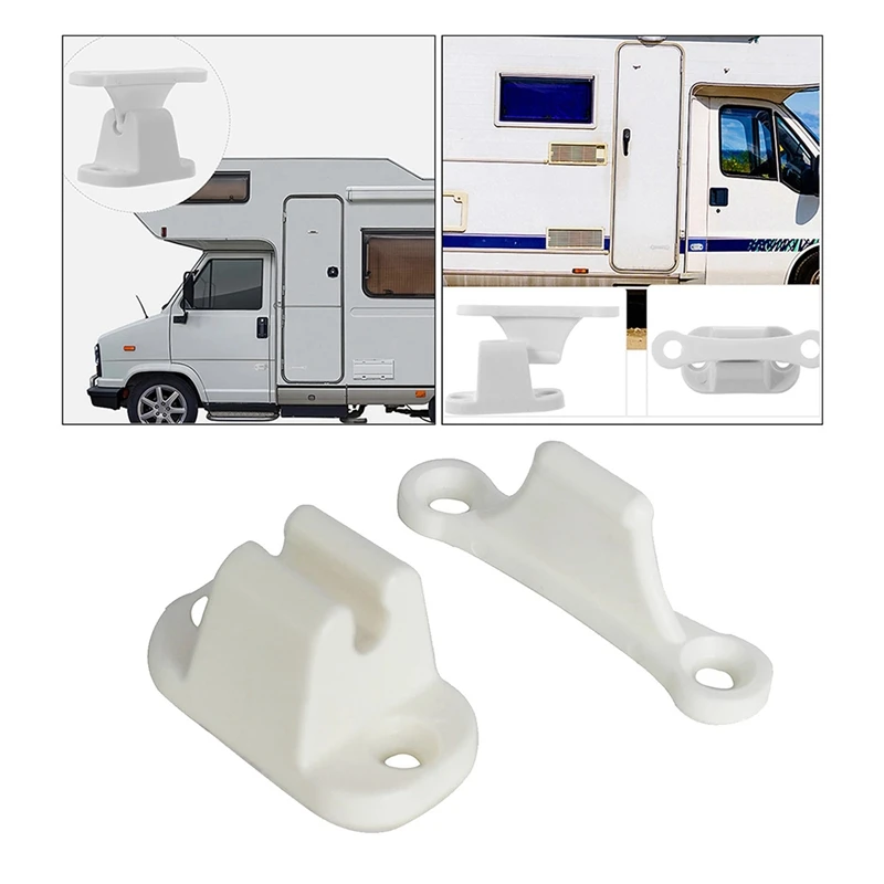 3X Door Retainer Kit T Shape Door Stop Retaining Catch Latch For Rv Caravan Motorhome Boat Door Retainer Holder White