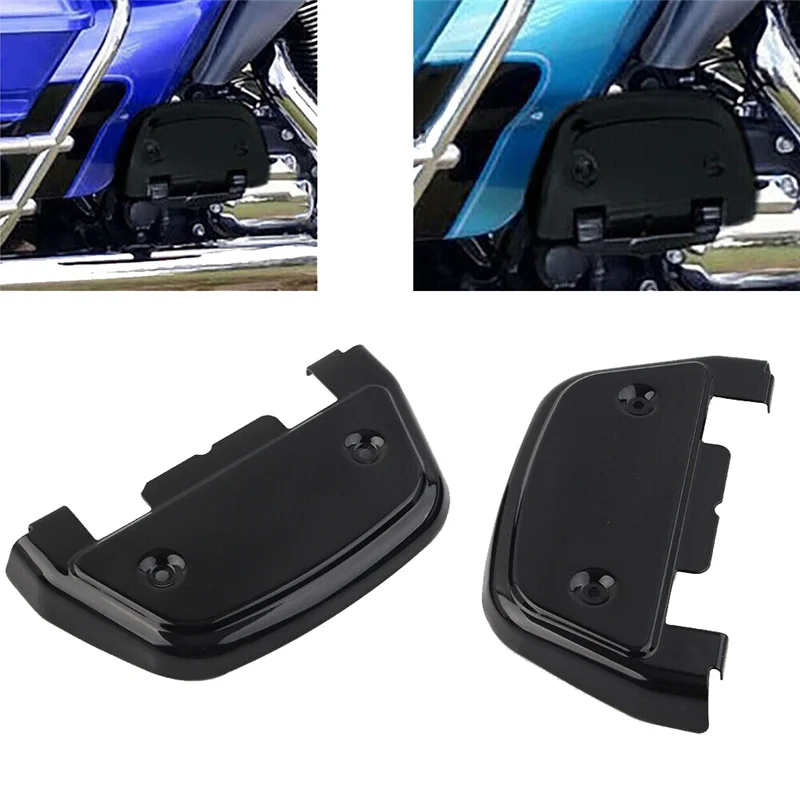 Motorcycle Passenger Footboard Covers for Harley Electra Glide Street Glide Road Ultra Softail Black D-Shaped Foot Cap