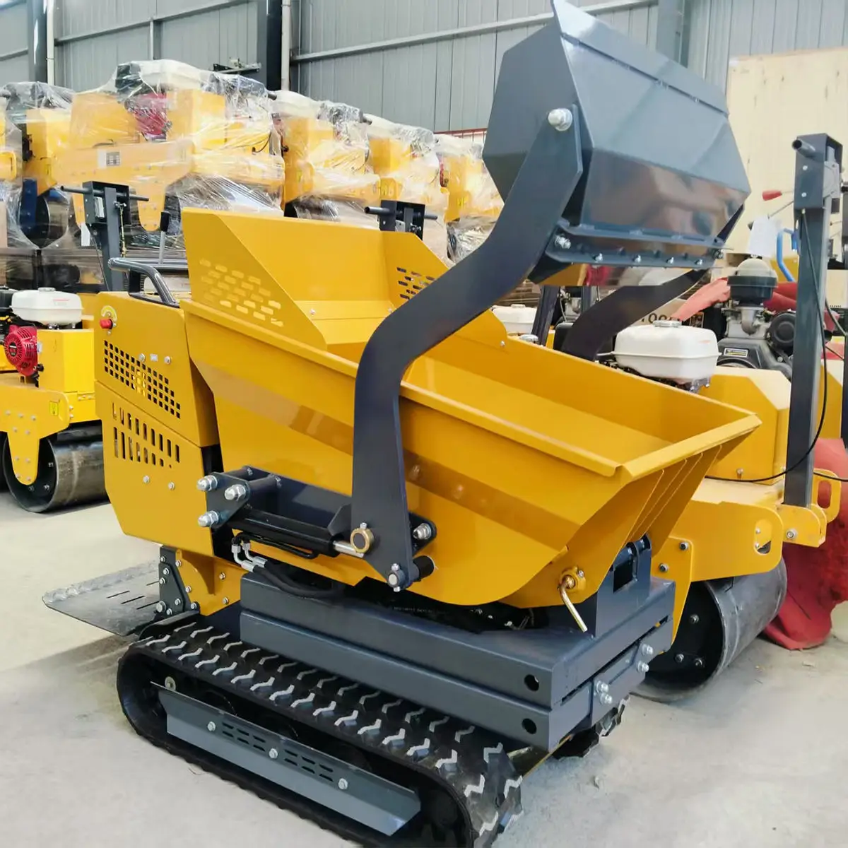 Mini Dumper Tracks Loaders Mini Crawler Dumper Hydraulic Tipping Tracked Dumper Power Wheelbarrow for Orchard Farm Garden