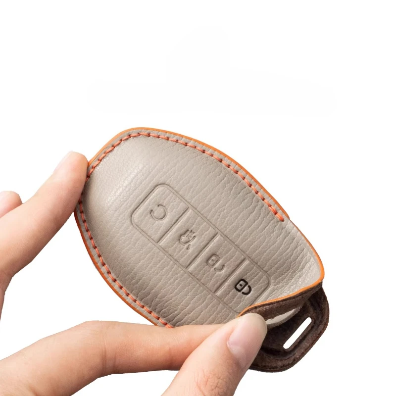 For DENZA Z9GT N9 High-end genuine leather key chain bag Male and female car remote control protective case