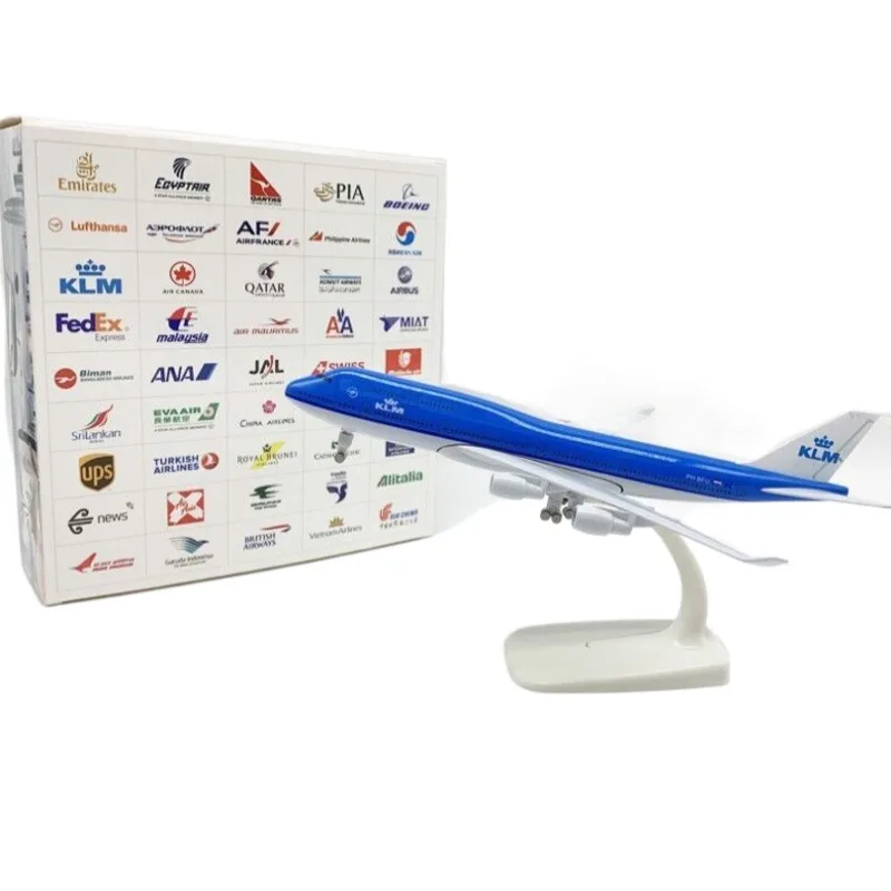 Scale 1:200 20cm Boeing 747 KLM Airline Alloy Diecast Airplane Model Collection Souvenir Gifts & Crafts Gift For Aircraft Fans