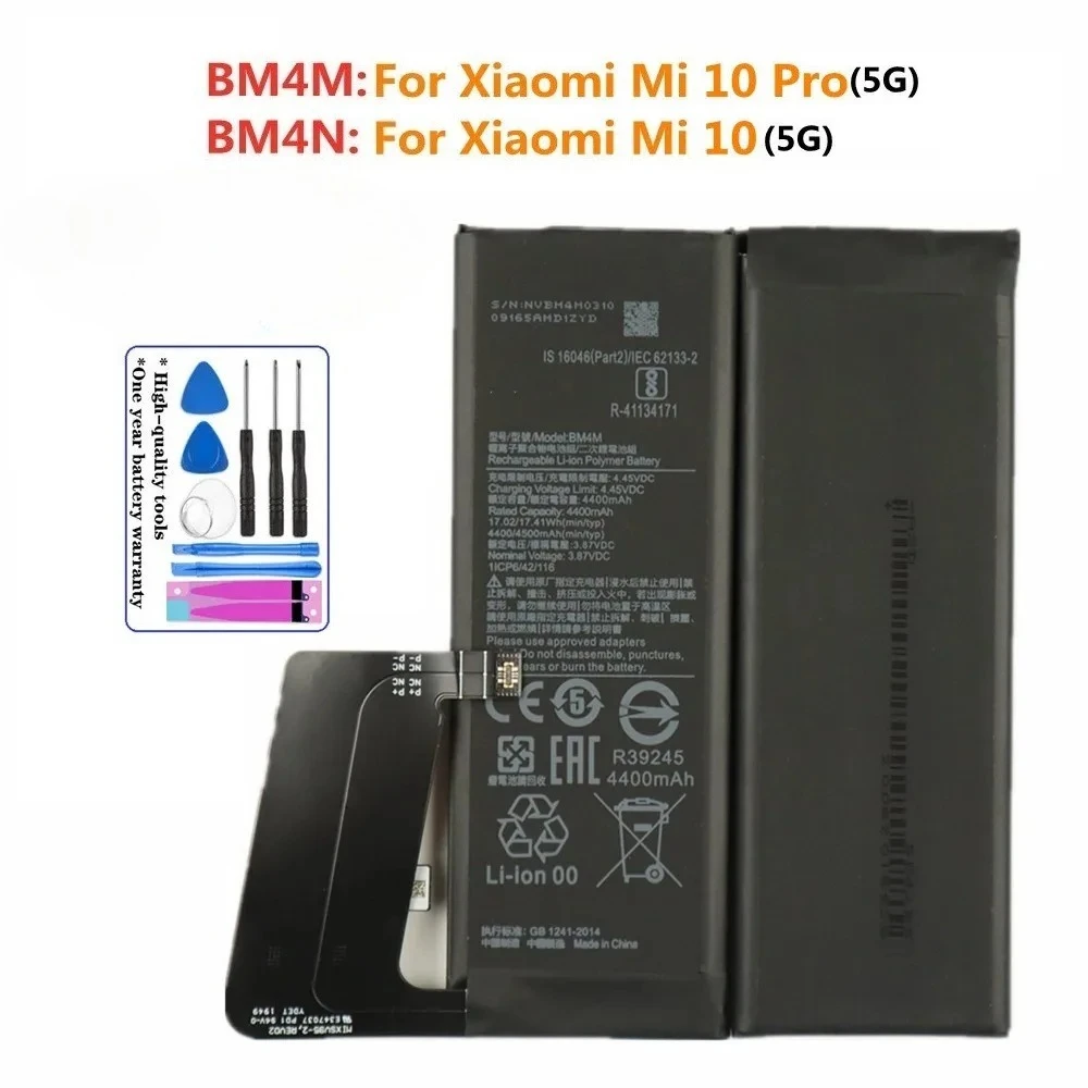 BM4M BM4N Battery For Xiaomi Mi 10 Pro Mi10 Pro 5G Version Phone Batteries Fast Shipping + Free Tools