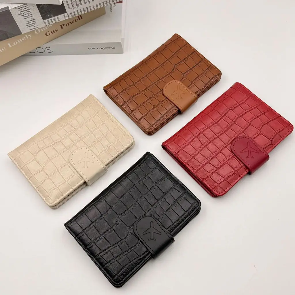Housse de passeport en cuir PU pour hommes et femmes - Organisateur - Porte-cartes de protection - Housses de documents d'identité - Étui de passeport de voyage tendance