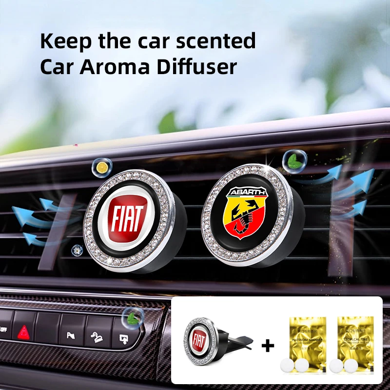 Auto-Lufterfrischer, fester Duft, Clip für die Lüftungsschlitze, passend für FIAT Abarth 500 Tipo FR Punto Ducato Stilo Palio Bravo Pondo