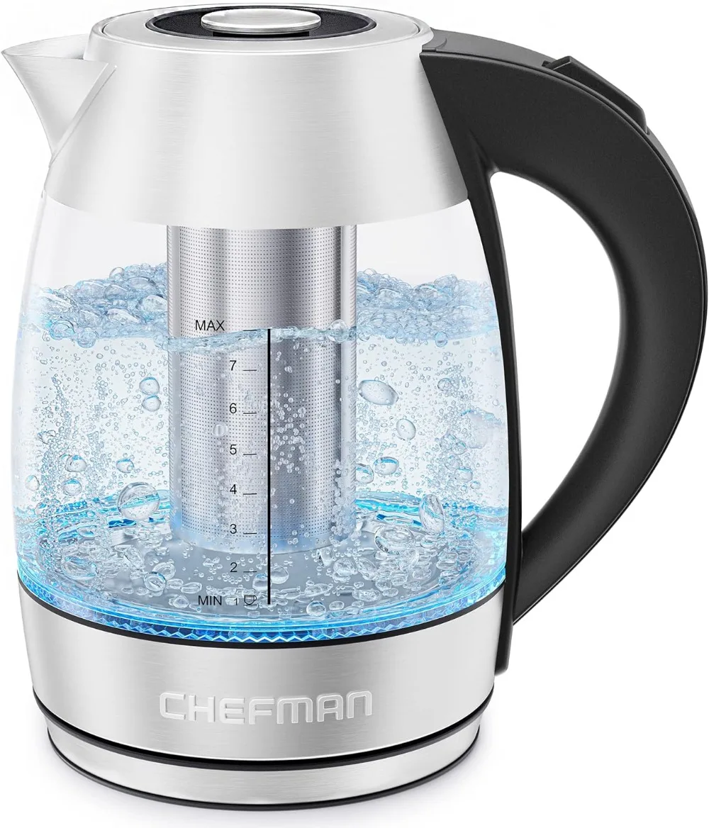 

Electric Glass Kettle with Fast Boiling, LED Light, Automatic Shut-off and Boil-dry Protection