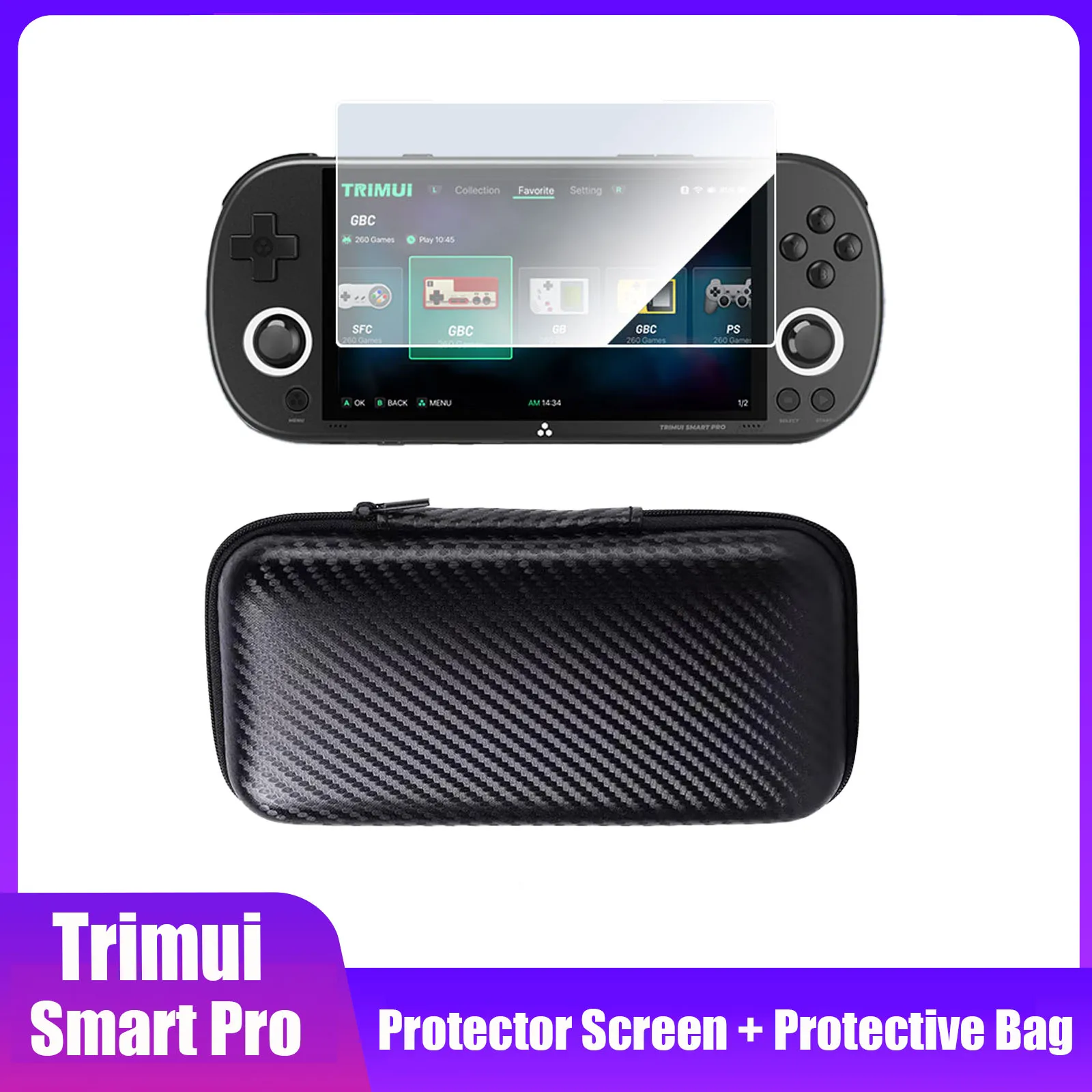 Trimui Smart Pro Protector Screen Waterproof Screen Dustproof Anti-fall Protective Bag for Smart Pro Retro Handheld Game Console