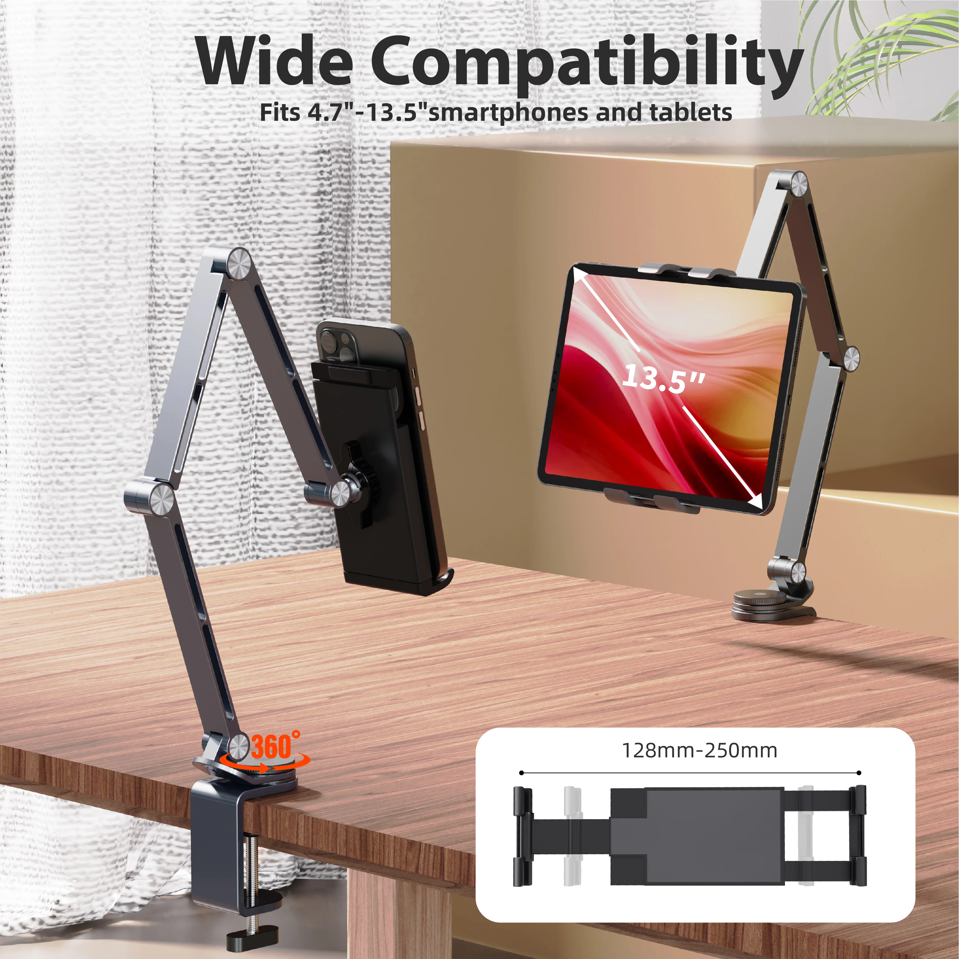 Kimdoole Tablet Desktop Cantil - огляд і ціна Monitor Arm Clamp
