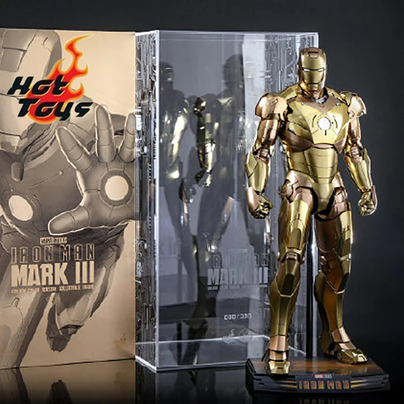 Original Hottoys Ht The Avengers 1/4 Iron Man Figure Mk3 Qs024 Mark3 Marvel Comics Anime Action Figures 48.5cm Model Toys Gift