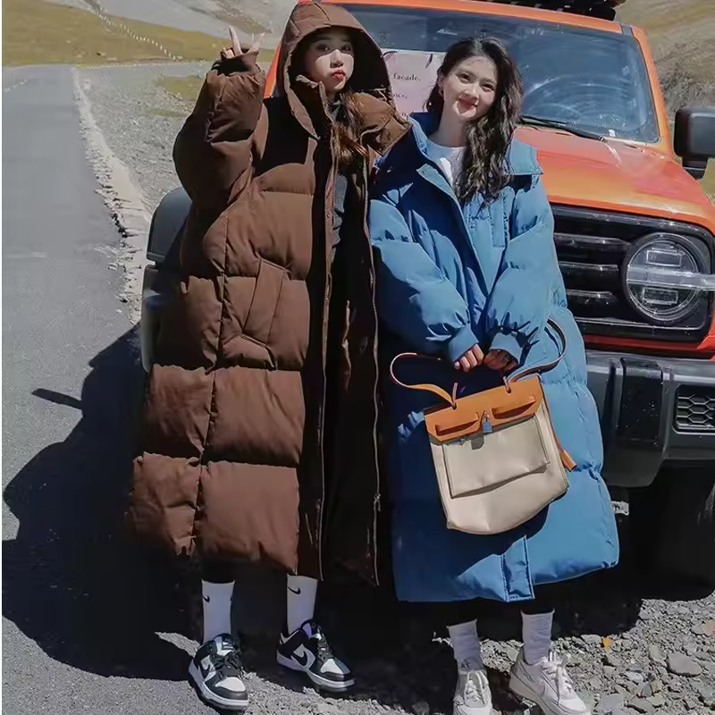 캐주얼 롱 다운 코트 스타일링