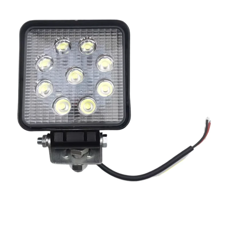 Universal Harvester Forklift Engineering Truck Battery Truck 9 Beads Led Thin Square Circular Work Headlight Excavator Accessori