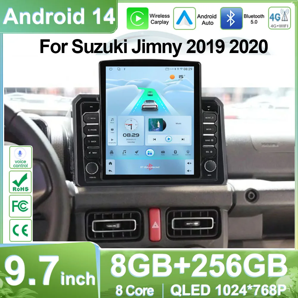 

9.7Inch Auto Stereo Android For Suzuki Jimny 2019 2020 Car Radio Multimedia Video Player Touch QLED Screen Navigation GPS WIFI