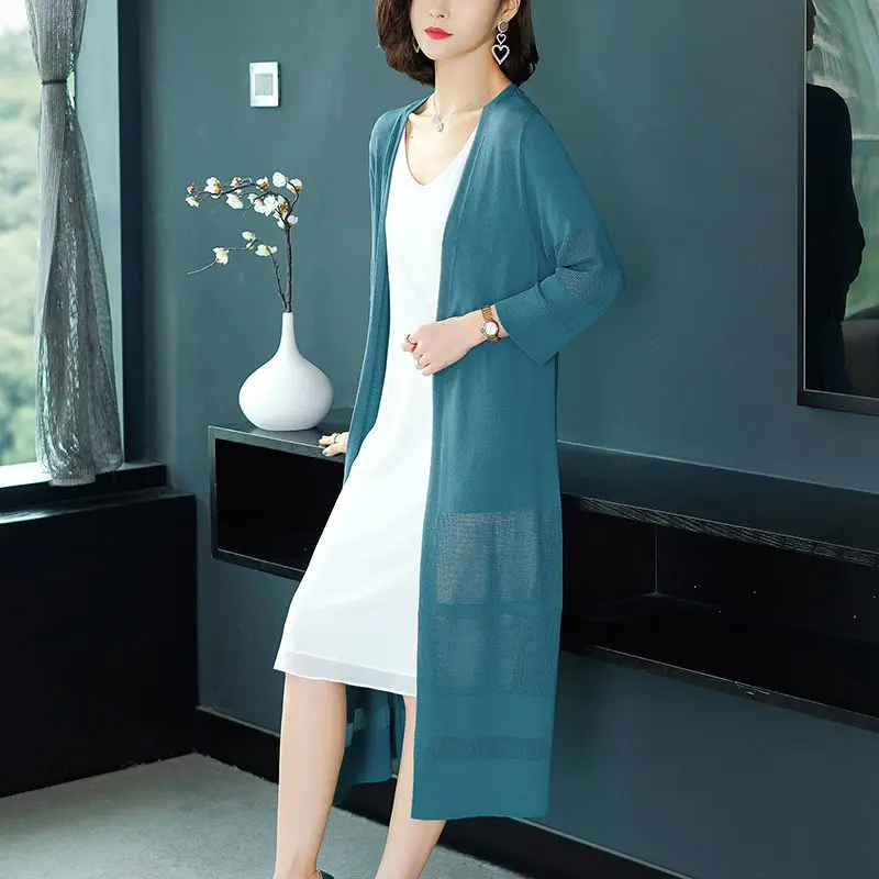 Vest voor dames Middellange zonnebrandcrème Mantel Dunne buitenstijl Zomer Nieuwe Koreaanse losse casual airconditioningkleding