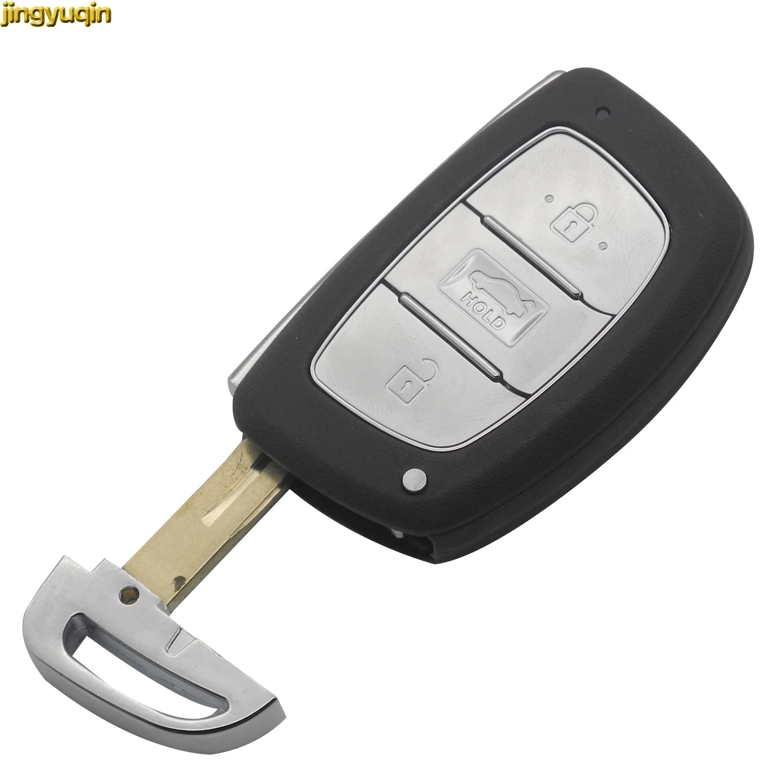 

Jingyuqin Remote Key Shell 3BTN For Hyundai Creta Mistra Elantra Verna Tucson ix25 IX35 Smart Keyless Uncut Blade Entry Key Case