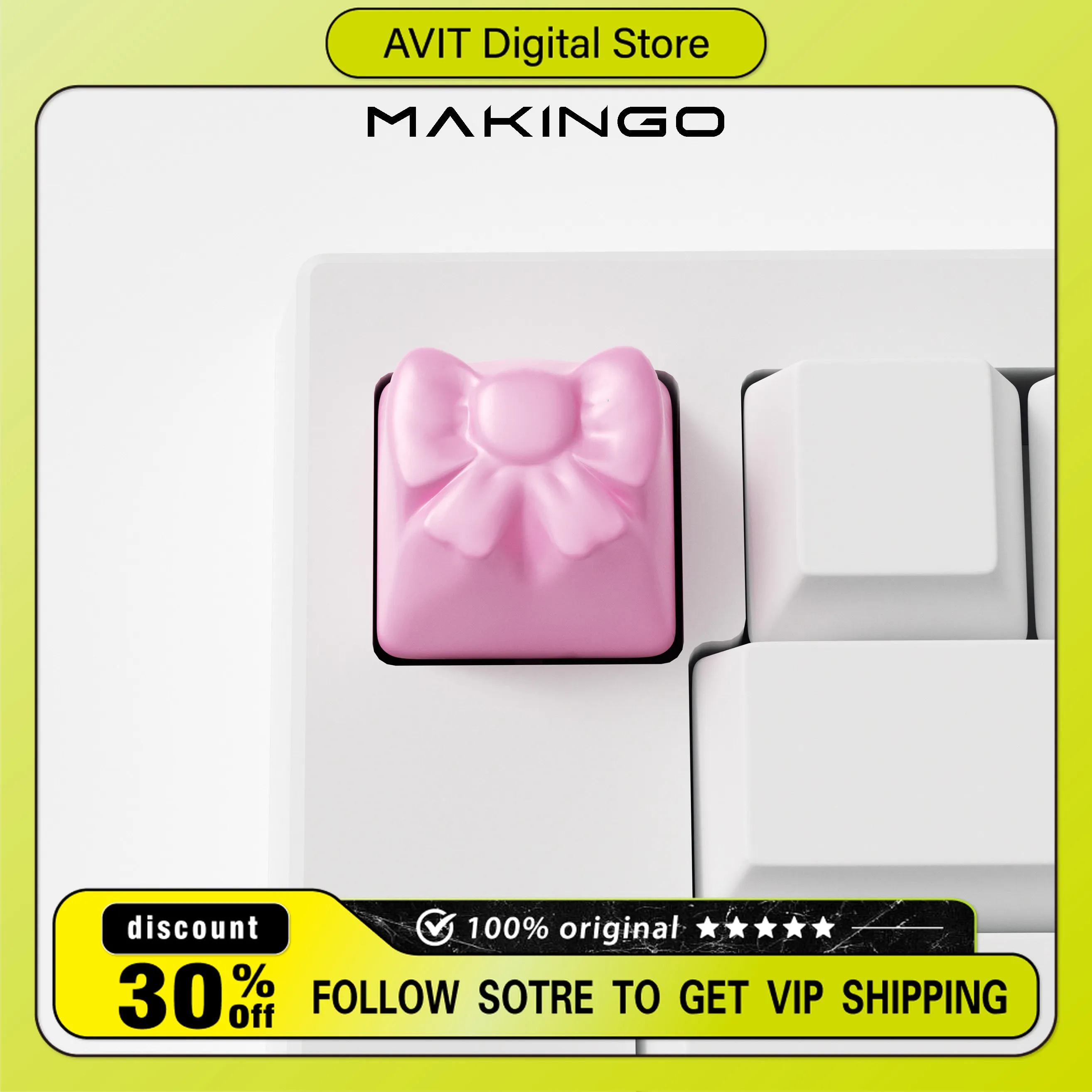 Ribbon Bow Keyboard Keycap for DIY Backlit Key Caps for Pc Gaming Classic Game ESC Suit ESC Personalized Gifts