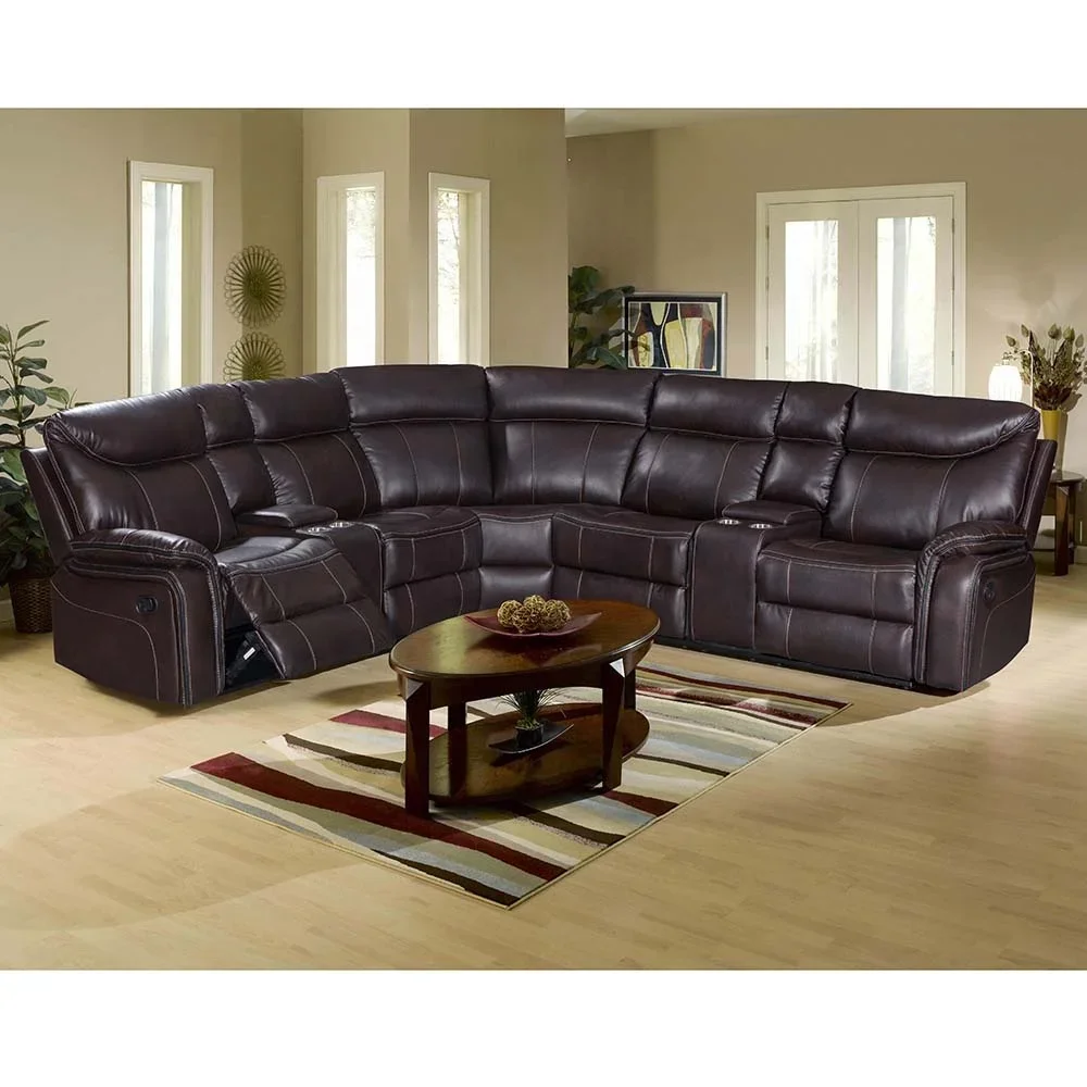 

A Fabric/leather Corner L-shaped Luxury Sofa