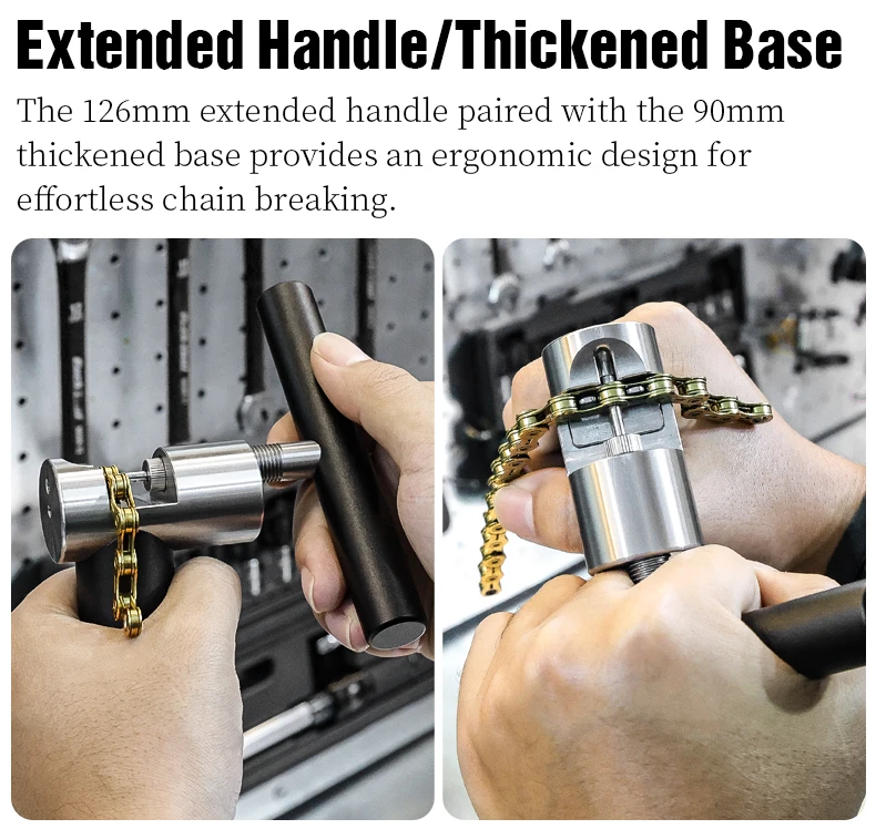 LEBYCLE Professio Fahrradkettenbrecher Fahrradketten-Schneidewerkzeug für Fahrradketten mit 1~12 Gängen, Werkzeug zum Ein- und Ausbau der Kette – Detail 9