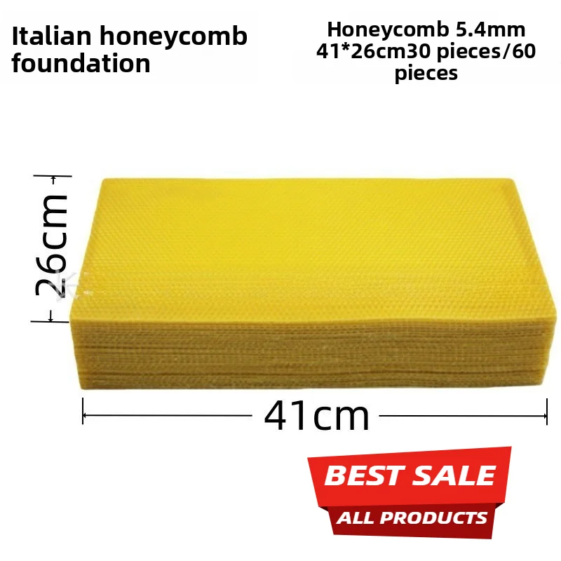 41x26cm Beeswax Foundation Sheet Wax Base for European Italian Honey Bee Beekeeping