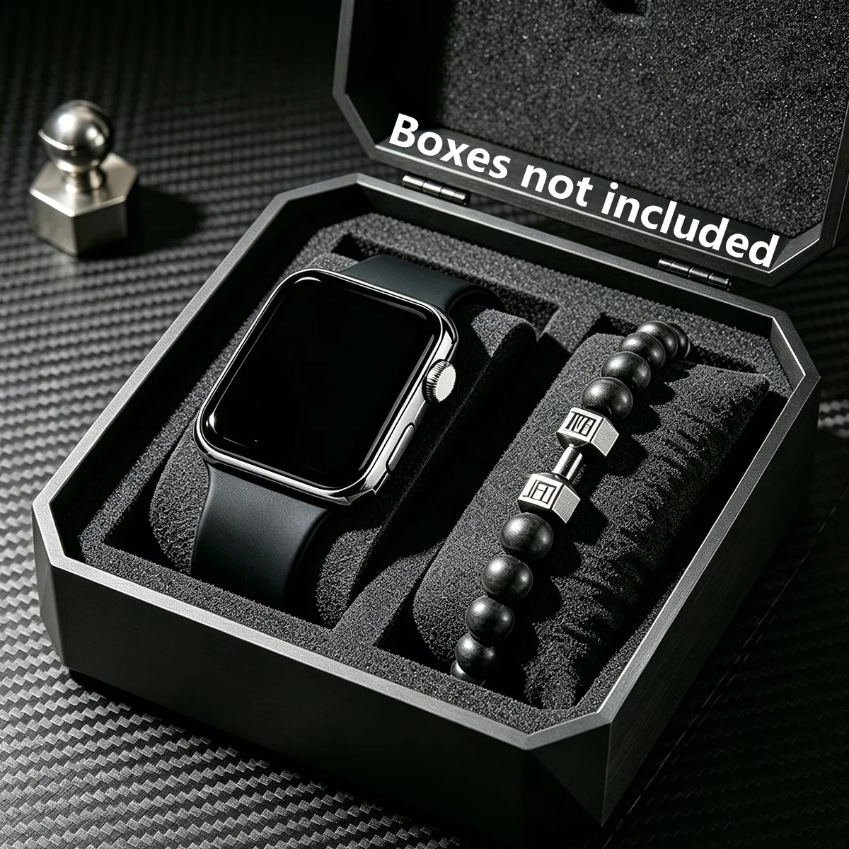 Fashionable Minimalist LED Square Electronic Watch Set with Wallet Bracelet for Men - Best Holiday Gift Idea
