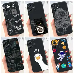 Case For Motorola Moto G54 G84 Astronaut Dragon Cartoon Coque For Motorola Moto G52 G53 Bumper Protect Soft Silicone Cover Etui